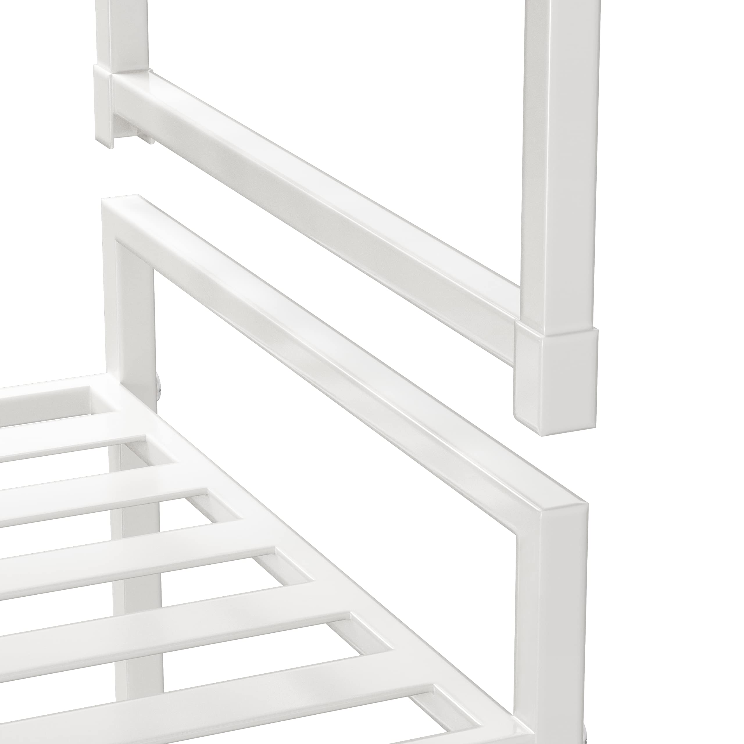 Alt View 5. ThinkLink Electronic - Stackable Metal Panel Shoes Rack storage racks shoe Stackable Design Maximize your storage - White Mesh Panel.