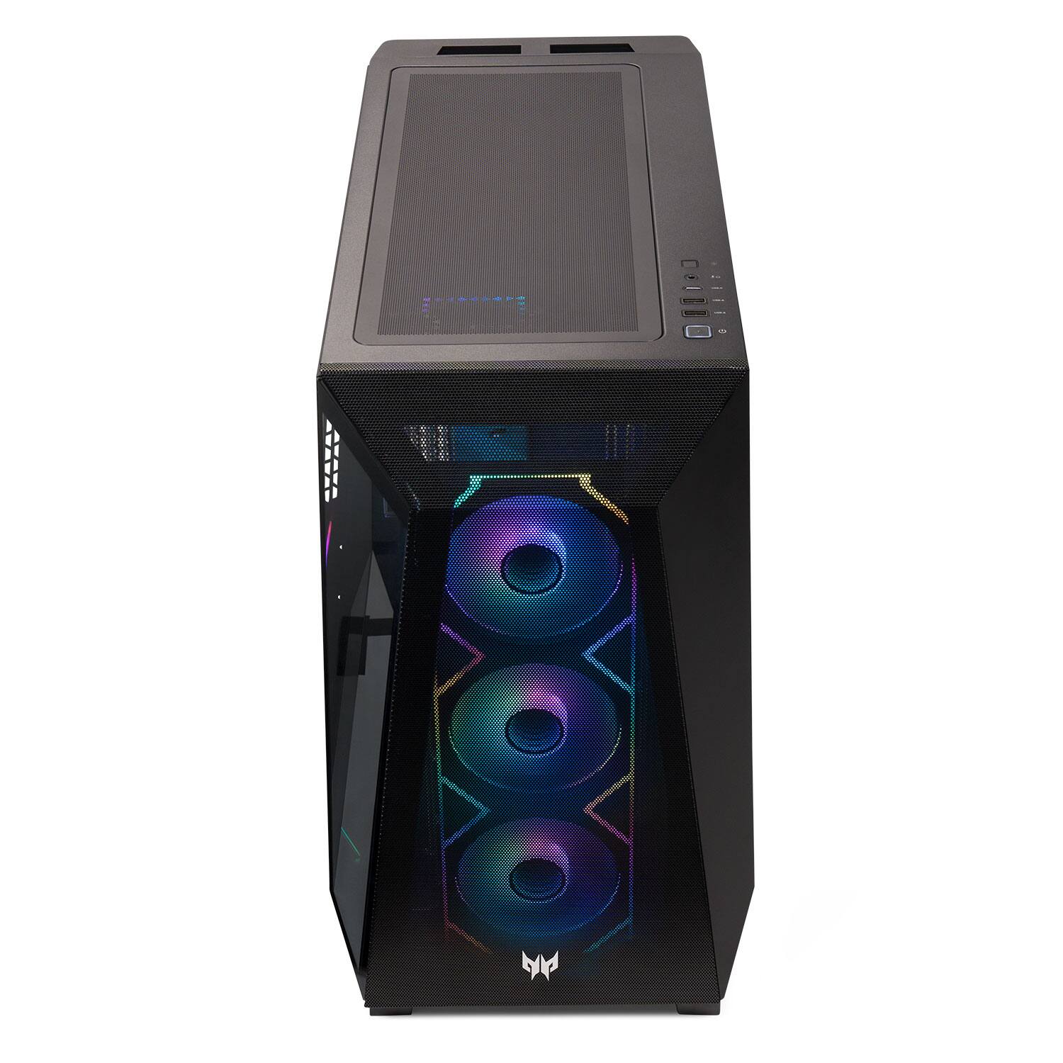 Alt View 10. Acer - Predator Orion Gaming Desktop - Intel Core Ultra 7 265KF 2024 - GeForce RTX 5070 Ti - 32GB DDR5 Memory – 1TB Storage - Black.