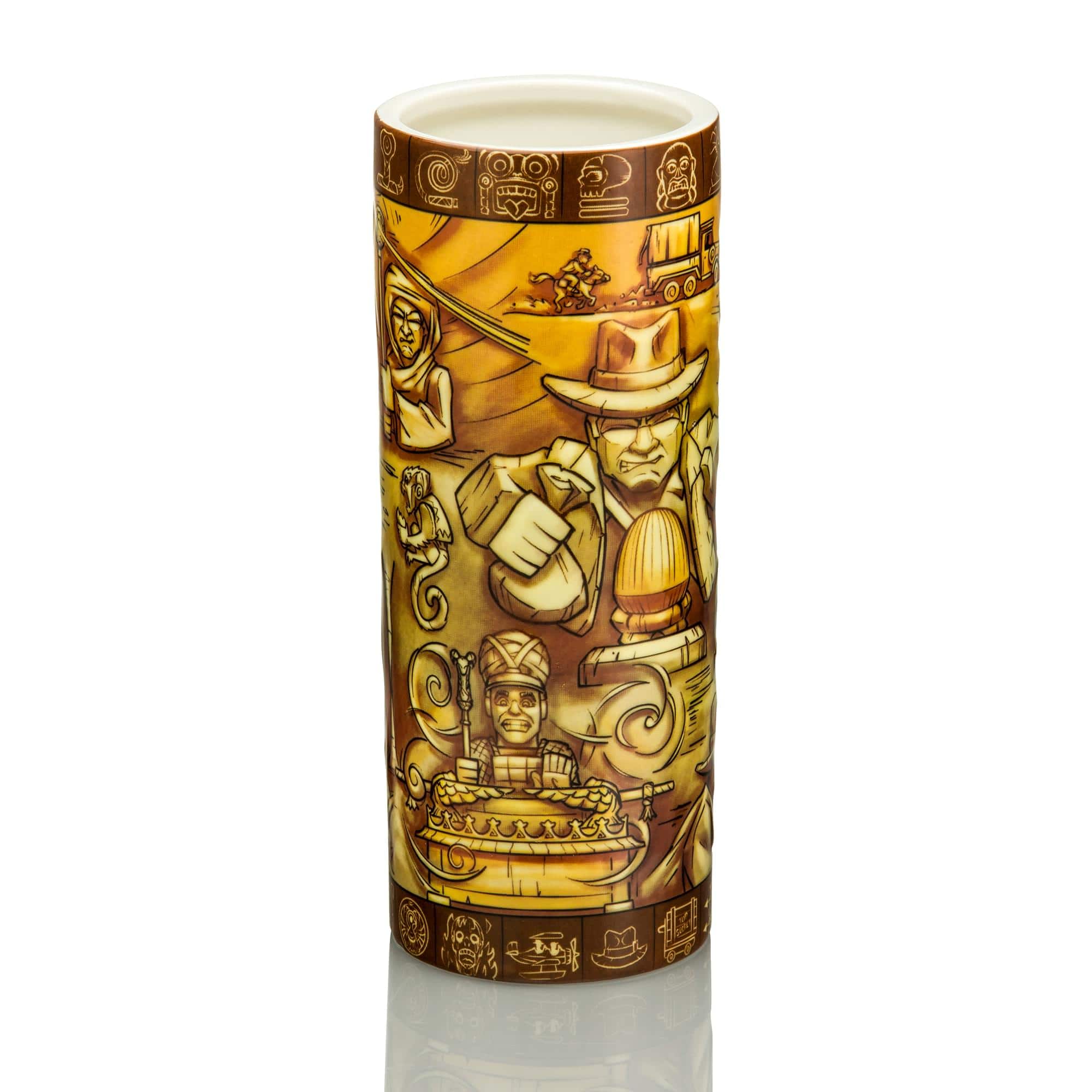 ThinkGeek - Geeki Tikis Indiana Jones and the Raiders Of The Lost Ark Scenic Mug | 24 Ounces - Brown
