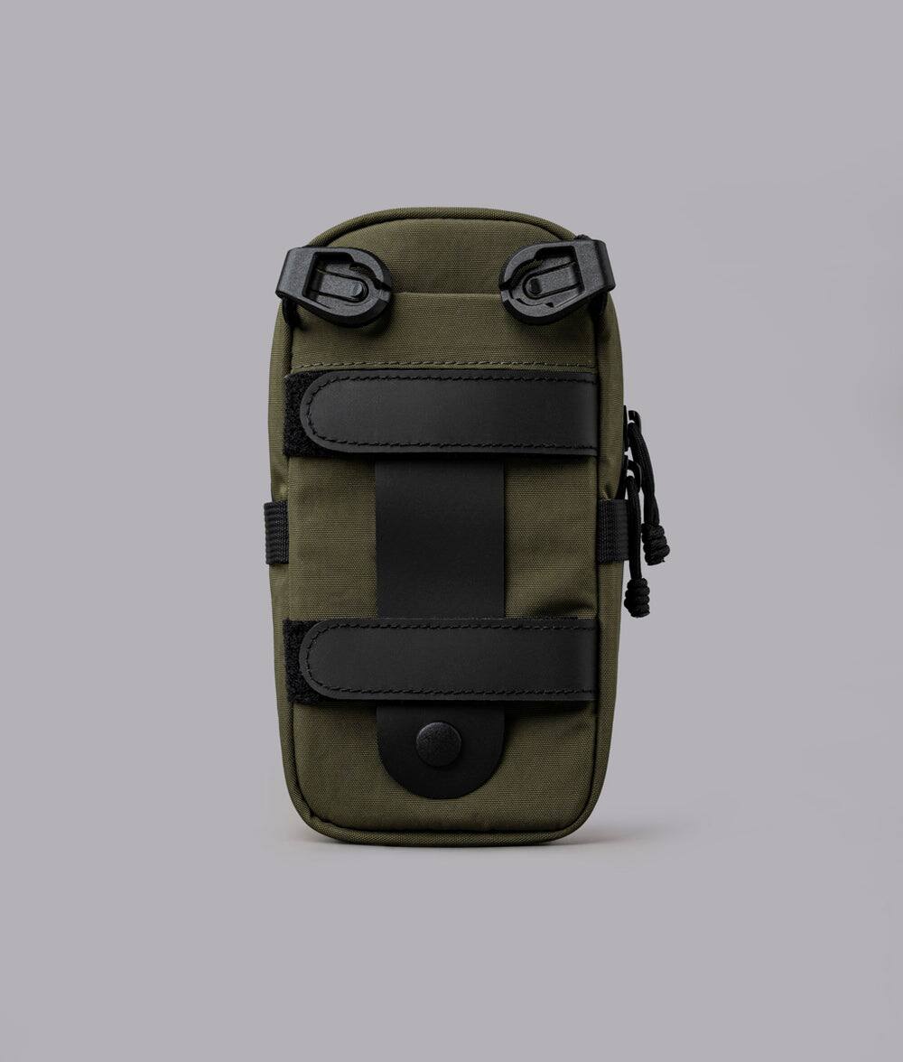 Alt View 4. ALPAKA - Men’s Sling Bag & Belt Bag - Crossbody Phone Sling with Card Sleeve and HUB Compatibility - Green Axoflux 400D Washed Nylon.