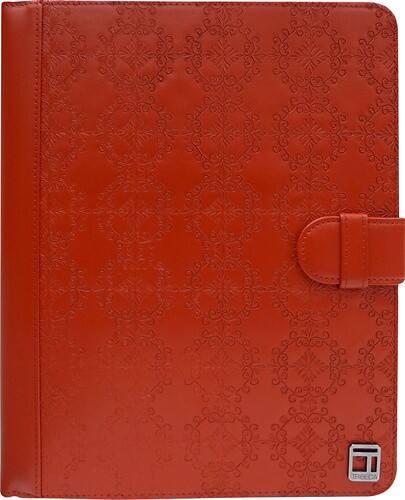 Front Standard. Tribeca - Leather Folio Case for Apple® iPad® 1st-, 2nd- and 3rd-Generation - Red.