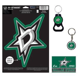 WinCraft - Dallas Stars 4-Pack Key Rings and Magnets Set - Multicolor
