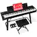 Front. Best Choice Products - Best Choice Products 88-Key Weighted Full Size Digital Piano Set w/ U-Stand, 3 Sustain Pedal Unit, Stool, Cover - Black.
