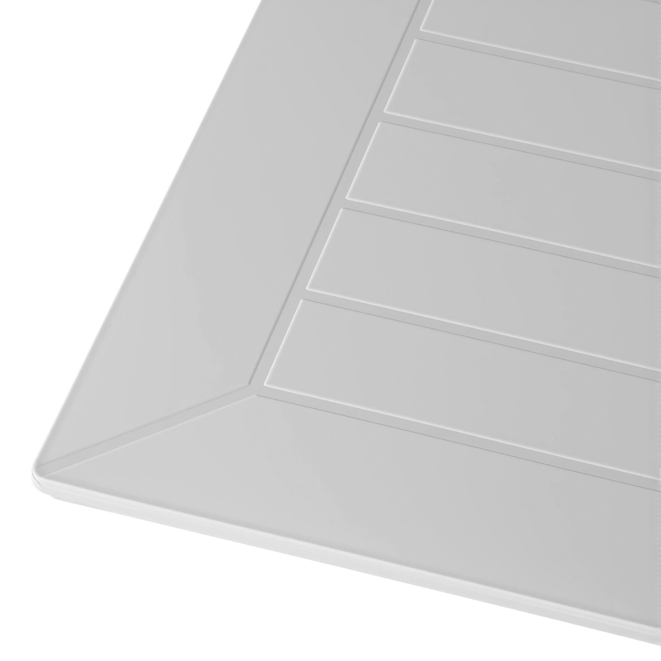 Alt View 3. WestinTrends - WestinTrends Playa 31.5" Square Outdoor Plastic Resin Patio Dining Table for 4 - Gray.