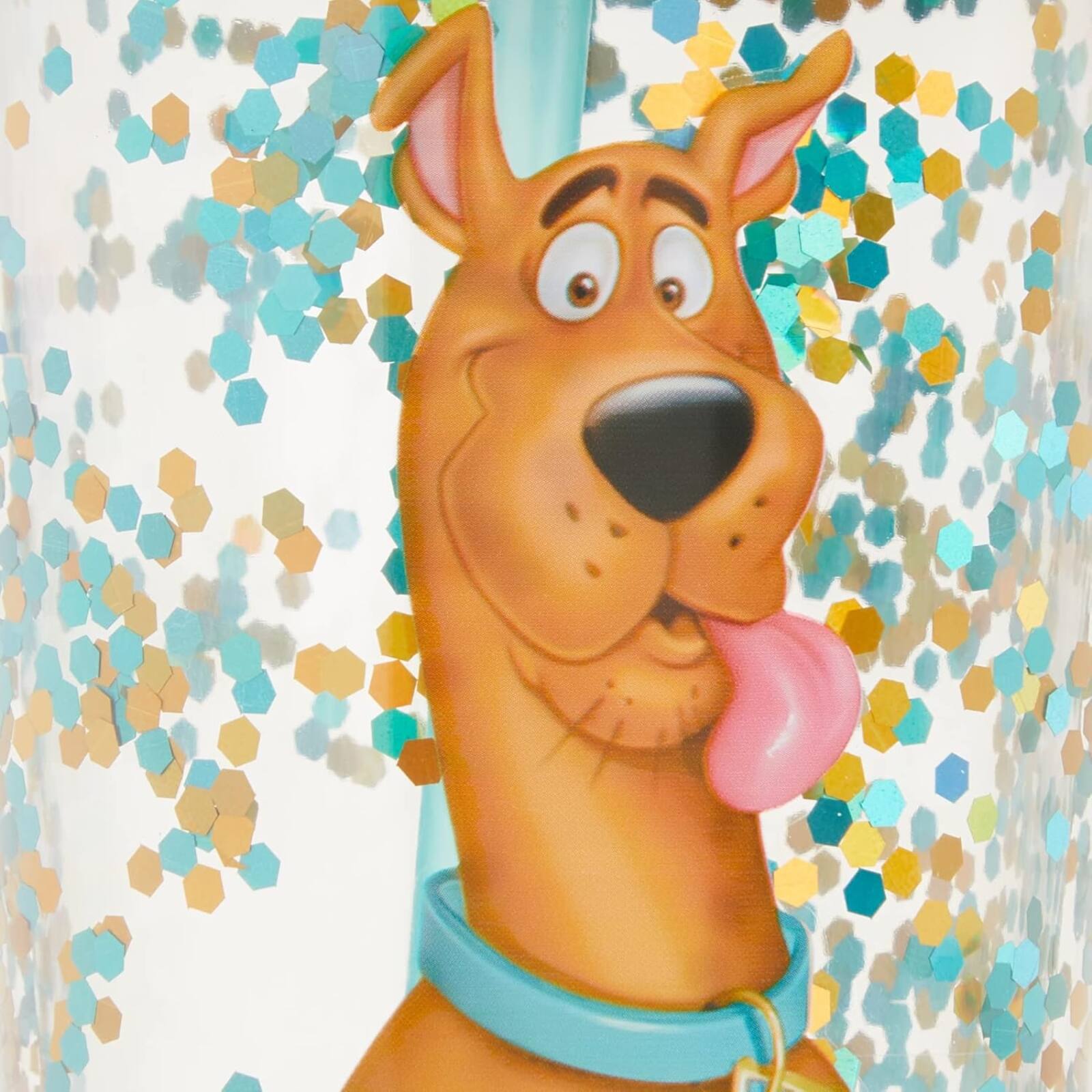 Alt View 2. Spoontiques - Spoontiques Scooby Doo Double Walled Insulated Acrylic Tumbler Glitter Cup with Straw 20 ounce - Multicolor.