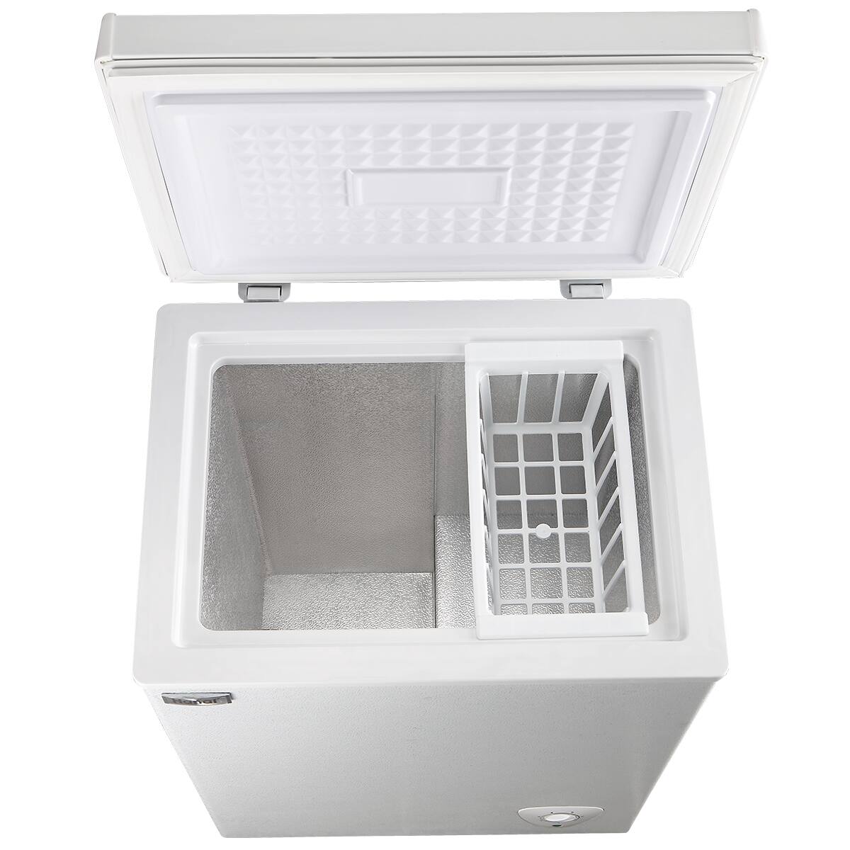 Angle. WANAI - Mini Chest Freezer 3.5 cu.ft Deep Freezer - WHITE.