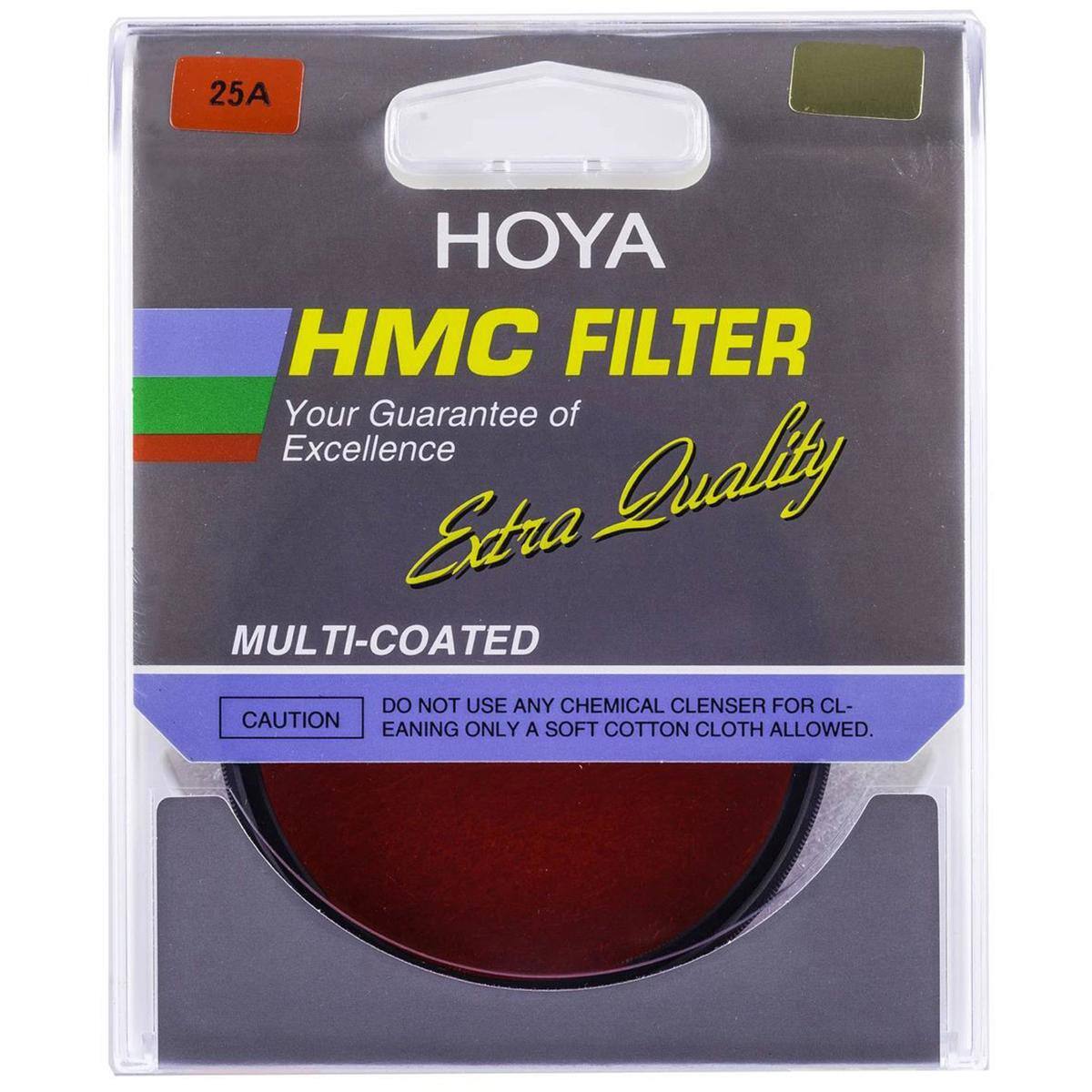 25A HOYA HMC FILTER  
Your Guarantee of Excellence  
Extra Quality  
MULTI-COATED  
DO NOT USE ANY CHEMICAL CLENSER FOR CLEANING ONLY A SOFT COTTON CLOTH ALLOWED.