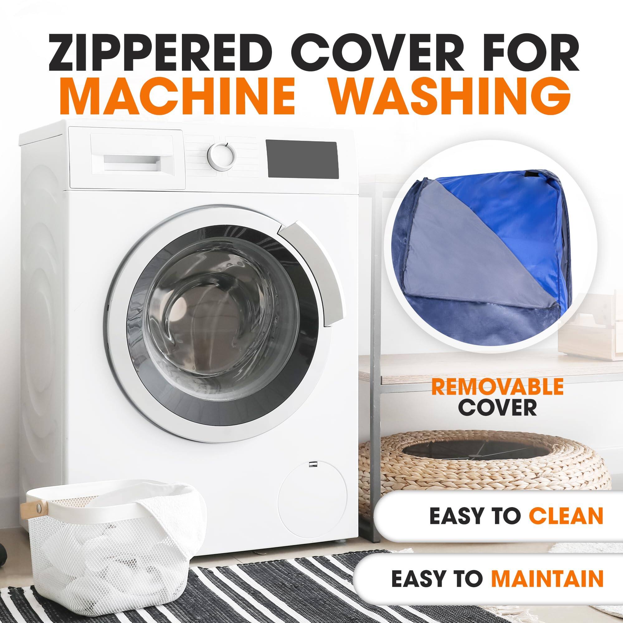 ZIPPERED COVER FOR MACHINE WASHING  
REMOVABLE COVER  
EASY TO CLEAN  
EASY TO MAINTAIN