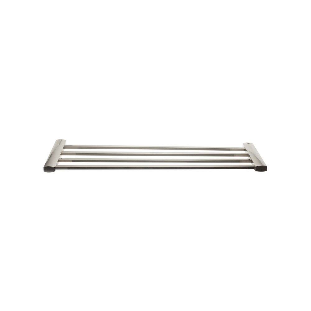 Left. Alfi - Brushed Nickel 24 inch Towel Bar & Shelf Bathroom Accessory - Silver.