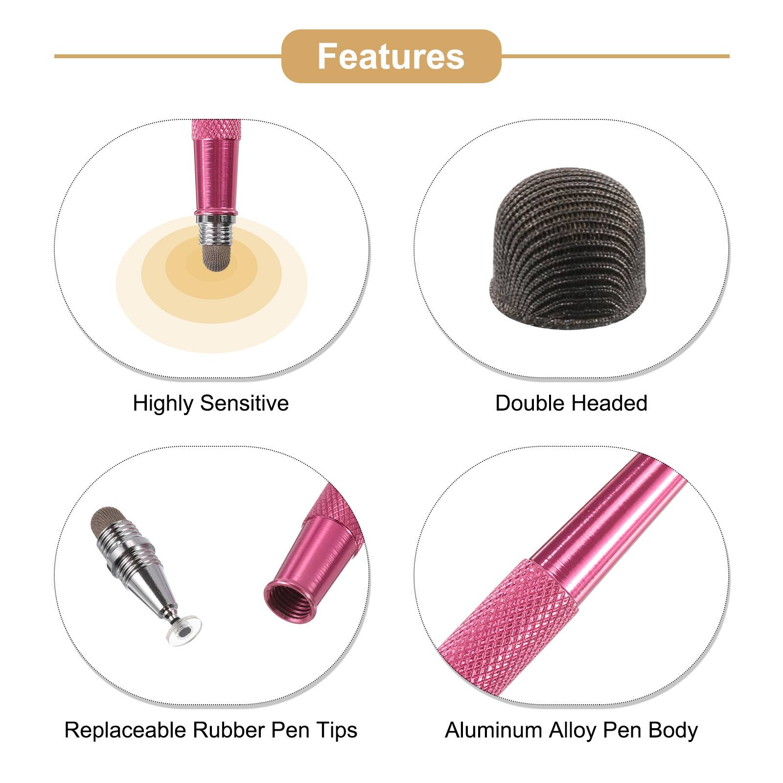 Features

- Highly Sensitive
- Double Headed
- Replaceable Rubber Pen Tips
- Aluminum Alloy Pen Body