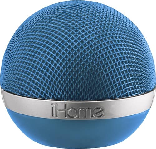 Front Standard. iHome - Portable Speaker for Most Bluetooth-Enabled Devices - Blue.