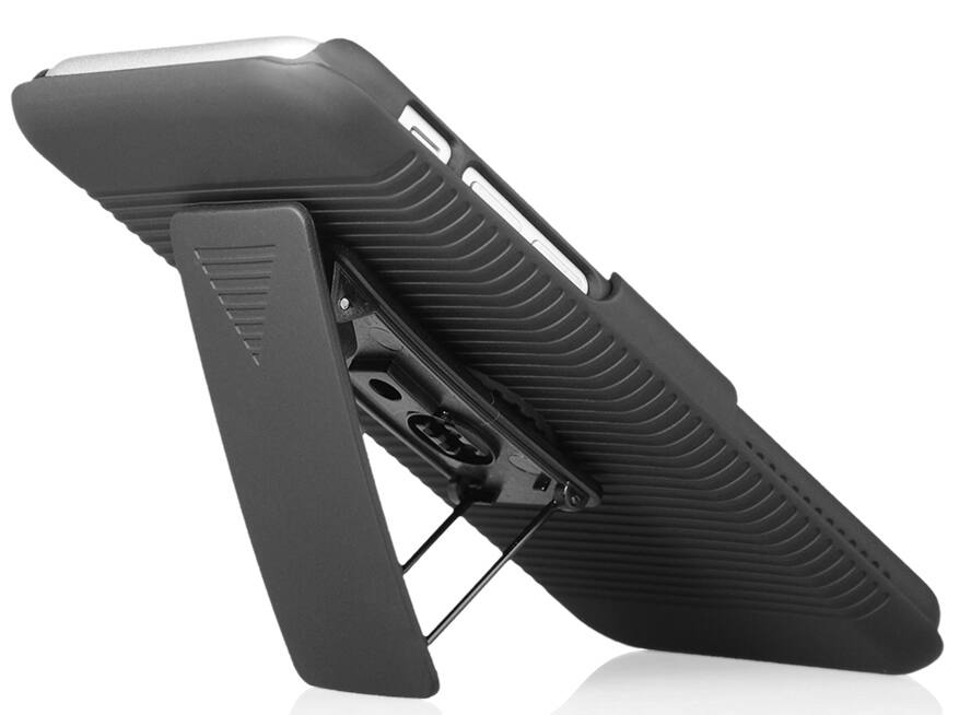 Alt View 5. Nakedcellphone - Case and Belt Clip Holster for iPhone 8 - Black.