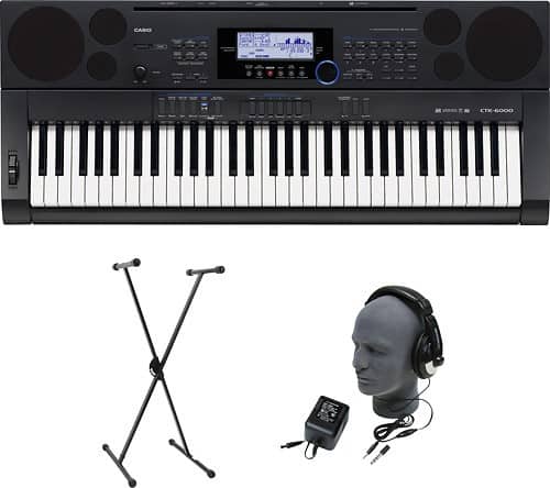 Front Standard. Casio - Portable Keyboard with 61 Touch-Sensitive Piano-Style Keys.