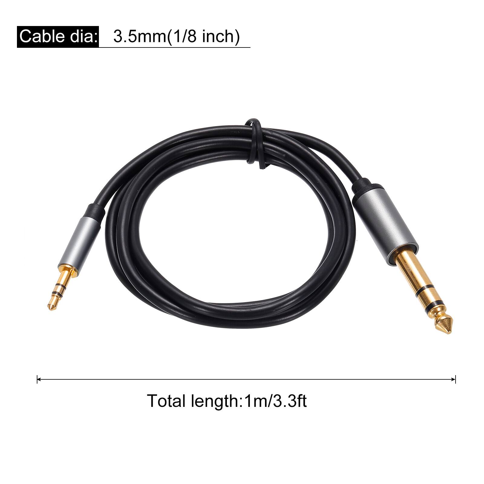 Cable dia: 3.5mm (1/8 inch)  
Total length: 1m/3.3ft