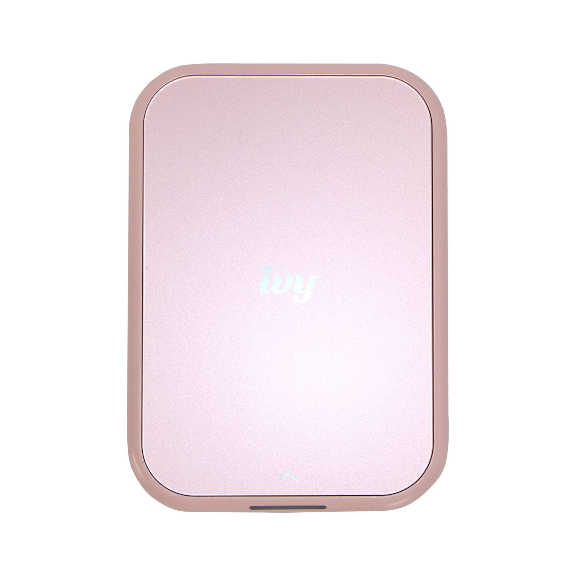 Left. Canon - Canon IVY 2 Mini Photo Printer Blush Pink + 2x 2x3" ZINK Photo Paper (50 Sheets) - Blush Pink.
