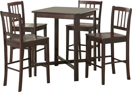 Angle Standard. Walker Edison - 5-Piece Pub Table Set.