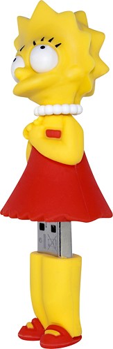 Best Buy: The Simpsons Lisa 8GB USB 2.0 Flash Drive Yellow/Red TS