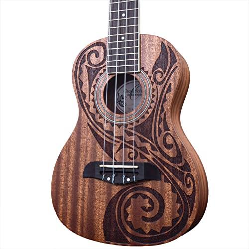 Alt View 3. Oscar Schmidt - Oscar Schmidt OU2TAT-A Concert Ukulele. Natural Mahogany Maori - Natural.
