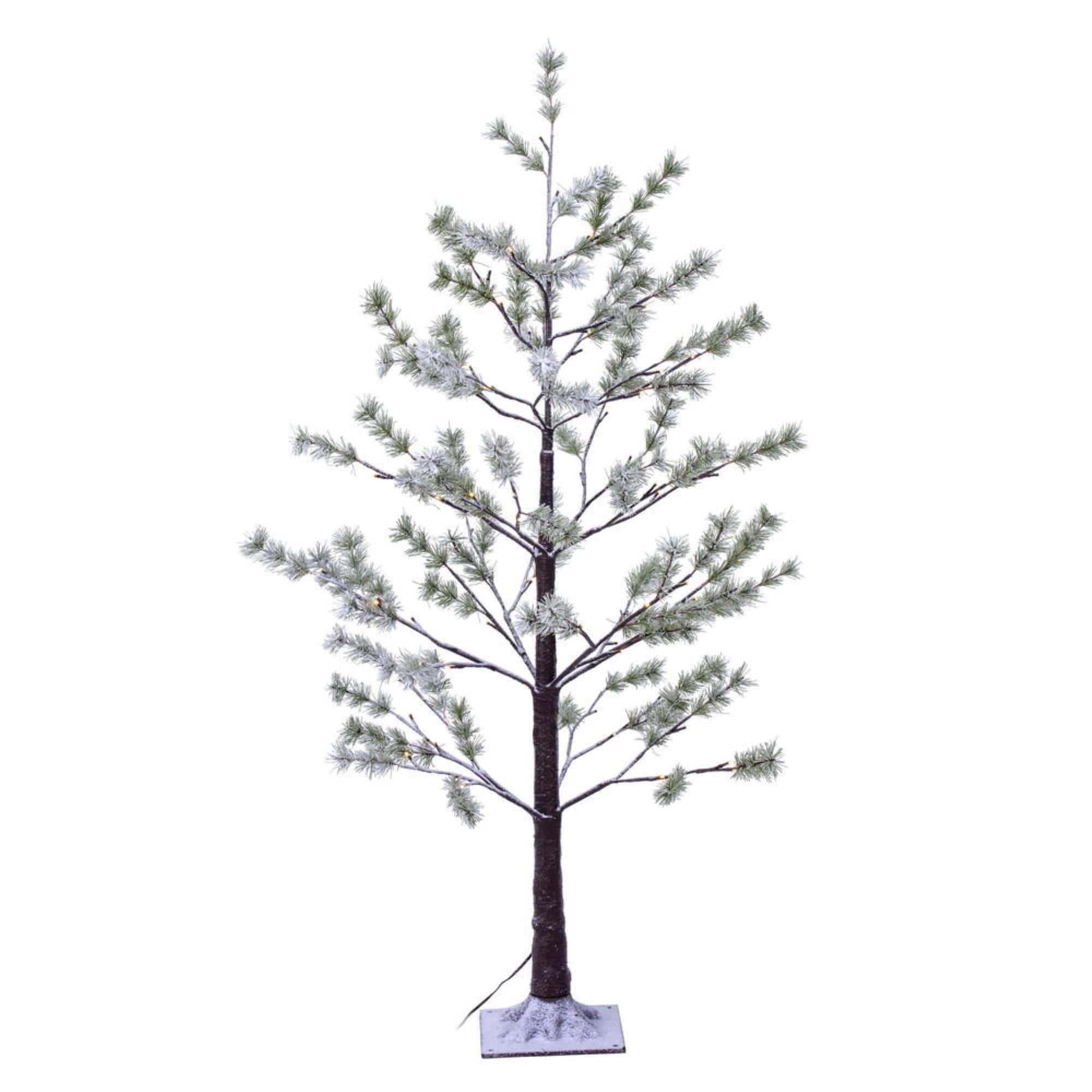 Vickerman - 4' Frosted Mini Pine Tree LED 72WW - Green