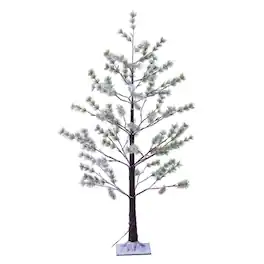 Vickerman - 4' Frosted Mini Pine Tree LED 72WW - Green