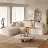 Pinmoco - Modular Sectional Sofa, Sleeper Sofa Bed with 3 Pillows, Boneless Couch with Side Pockets - Left Chaise Off White
