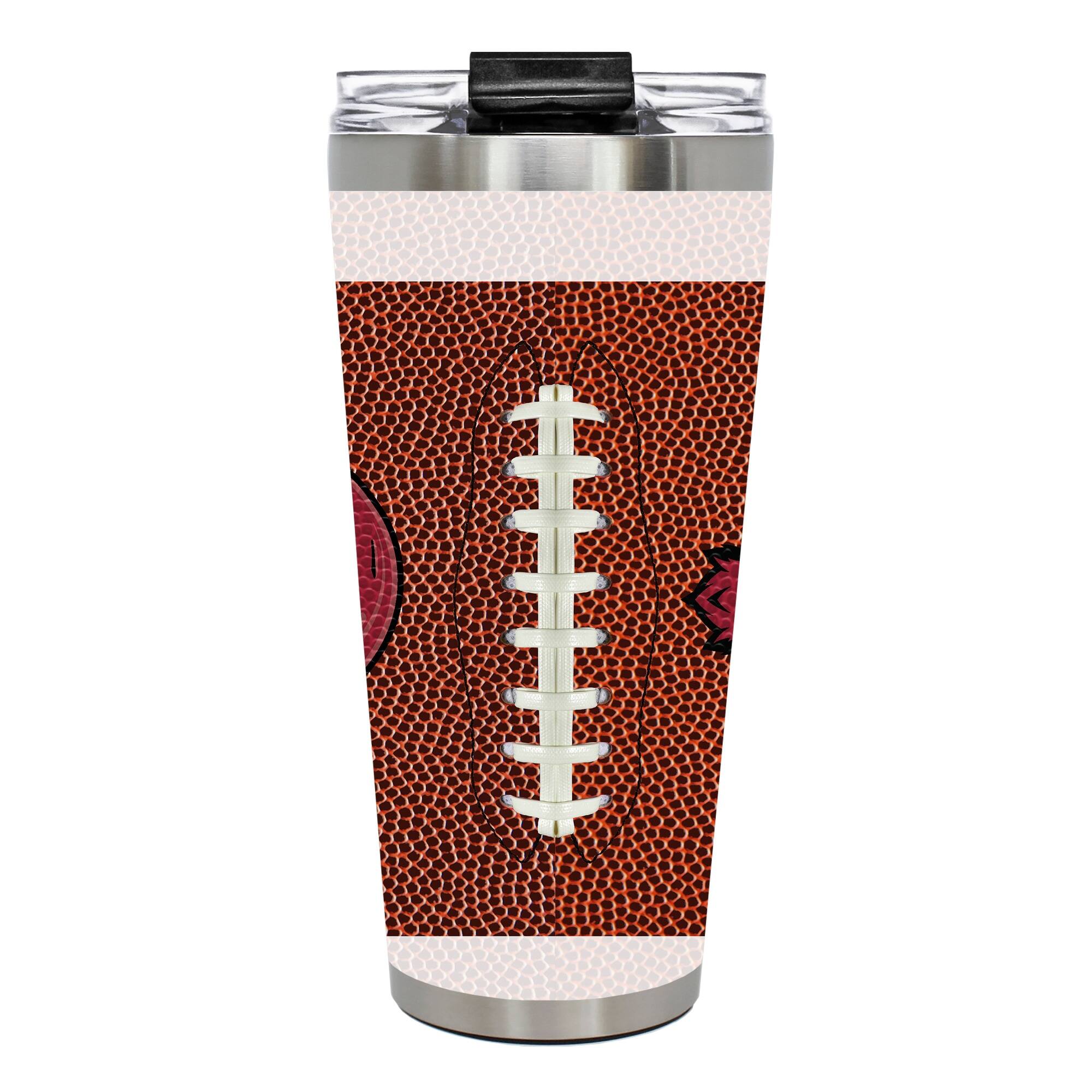 Alt View 2. Great American Products - Arkansas Razorbacks 32oz. Big Slim Game Ball Travel Tumbler - Brown.