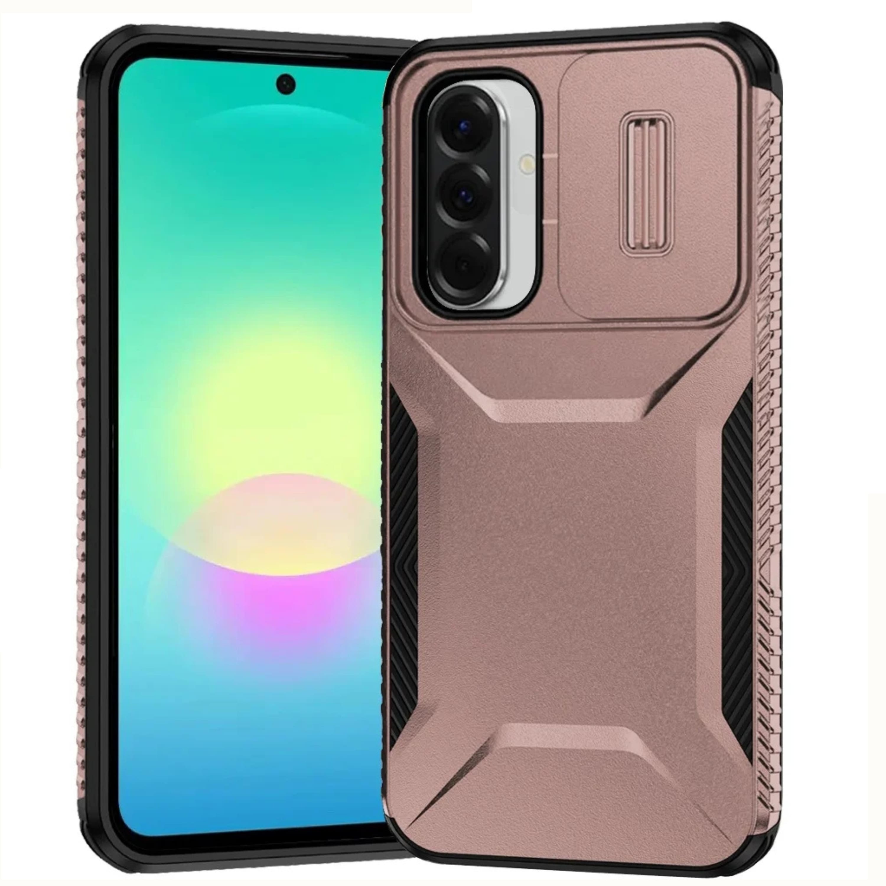 Kitcheniva - Sliding Camera Lens Protection Case With Tempered Glass For Samsung A27 5G - Rose Gold price history on PriceWatchPro
