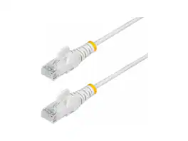 StarTech.com - StarTech 1ft White Slim CAT6 Ethernet Cable, Snagless RJ45, LSZH, 28AWG Pure Bare Copper, Slim Network Patch Cable/Cord