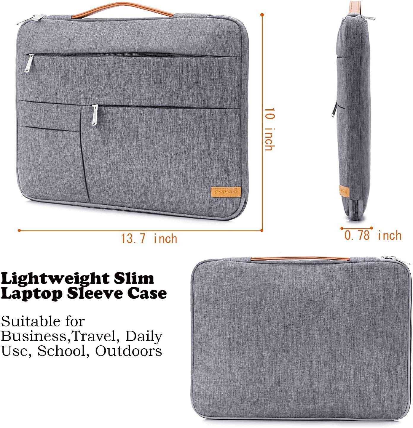 10 inch Settro HHe 13.7 inch | 0.78 inch Lightweight Slim Laptop Sleeve Case Suitable for Business, Travel, Daily Use, School, Outdoors