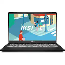 MSI - Modern 15 15.6" FHD Touch Laptop,Intel Core 9 270H,64GB RAM,4TB SSD,Backlit Keyboard,Win 11 Pro - Black