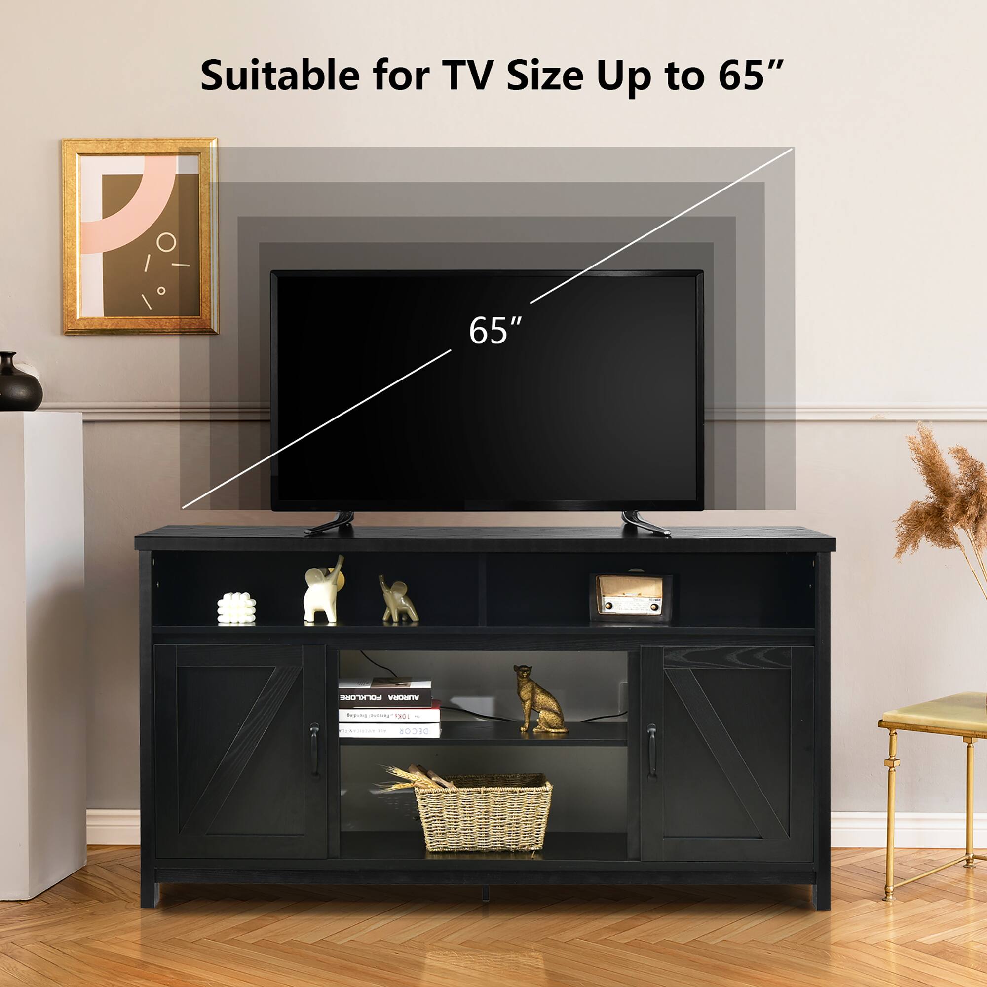 Suitable for TV Size Up to 65"  
65"
