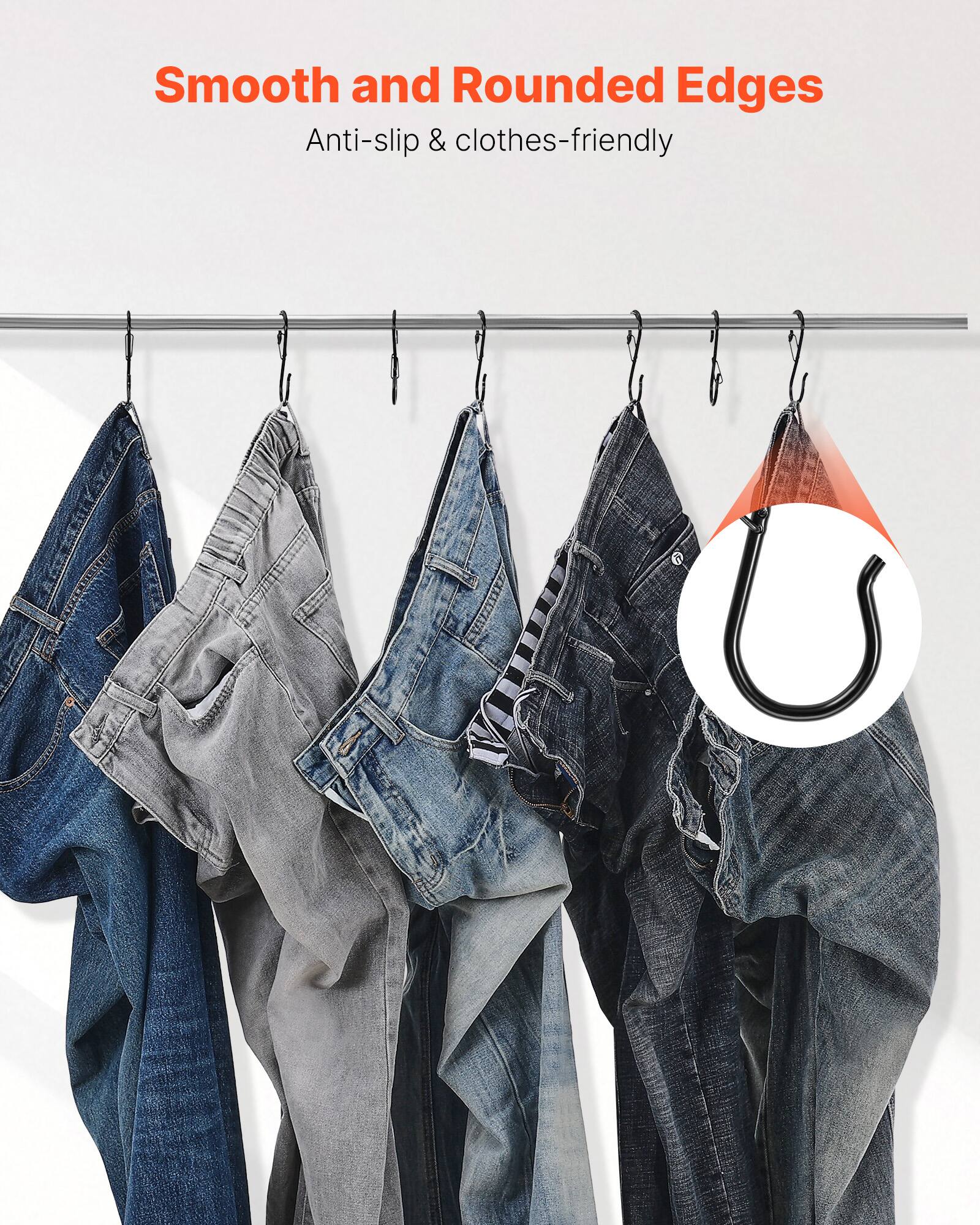 Smooth and Rounded Edges  
Anti-slip & clothes-friendly