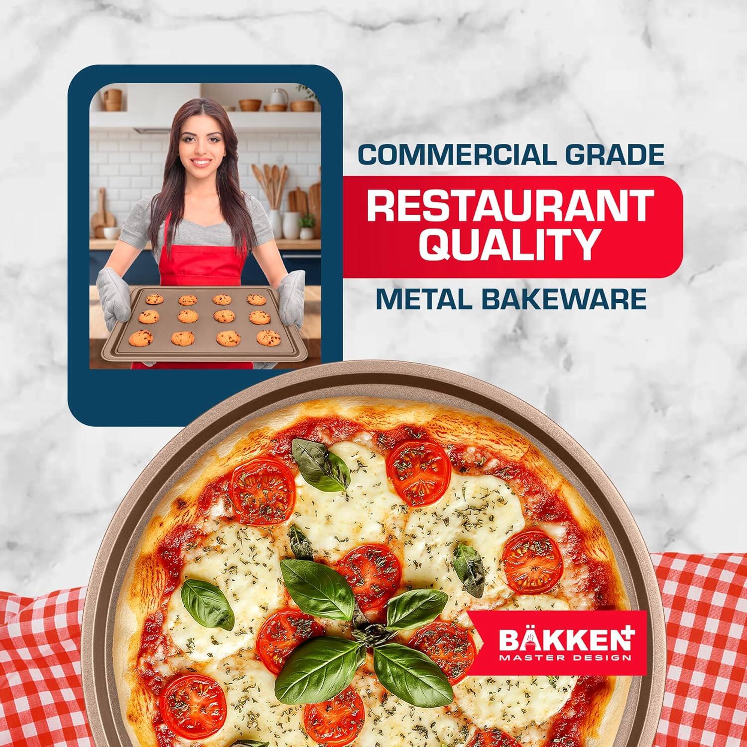 COMMERCIAL GRADE RESTAURANT QUALITY METAL BAKEWARE BKKEN MASTER DESIGN