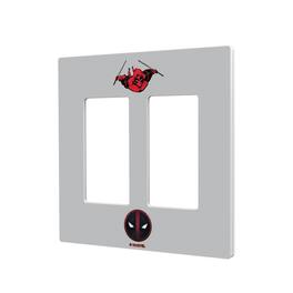 Keyscaper - Marvel Badge Hidden-Screw Light Switch Plate - Double Rocker - Deadpool