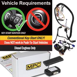 MPC - Smartphone or OEM Remote Start Kit For 2011-2016 Ford F-550 Diesel - w/T-Harness - Black