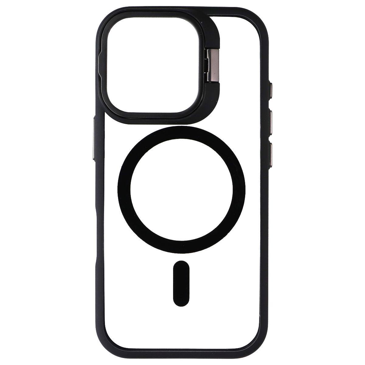 Front. Prodigee - Kickit Series Case for MagSafe for Apple iPhone 16 Pro - Black - Black.