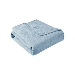 Gracie Mills - Sandy Classic Stitch Oversized Quilted Throw Blanket - Blue