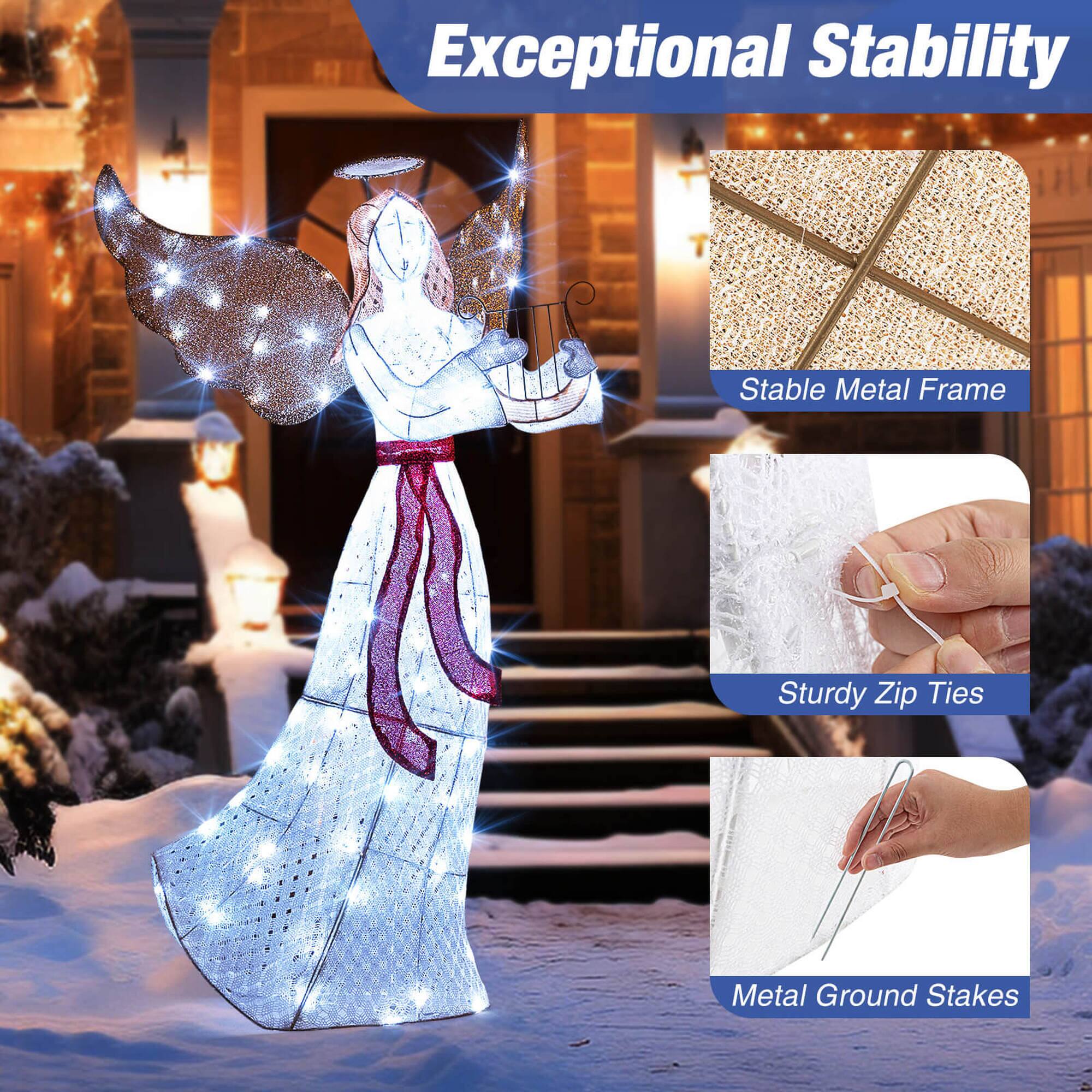 Exceptional Stability

- Stable Metal Frame
- Sturdy Zip Ties
- Metal Ground Stakes