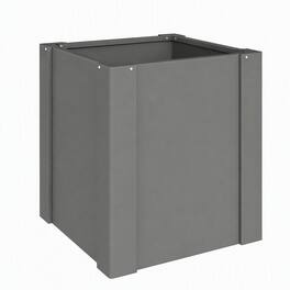 RYHNUYNE - Elevated Outdoor Planter Box 16.9x16.9x18.1 Inch Galvanized Steel Raised Garden Bed for Patio Balcony Vegetables - Black