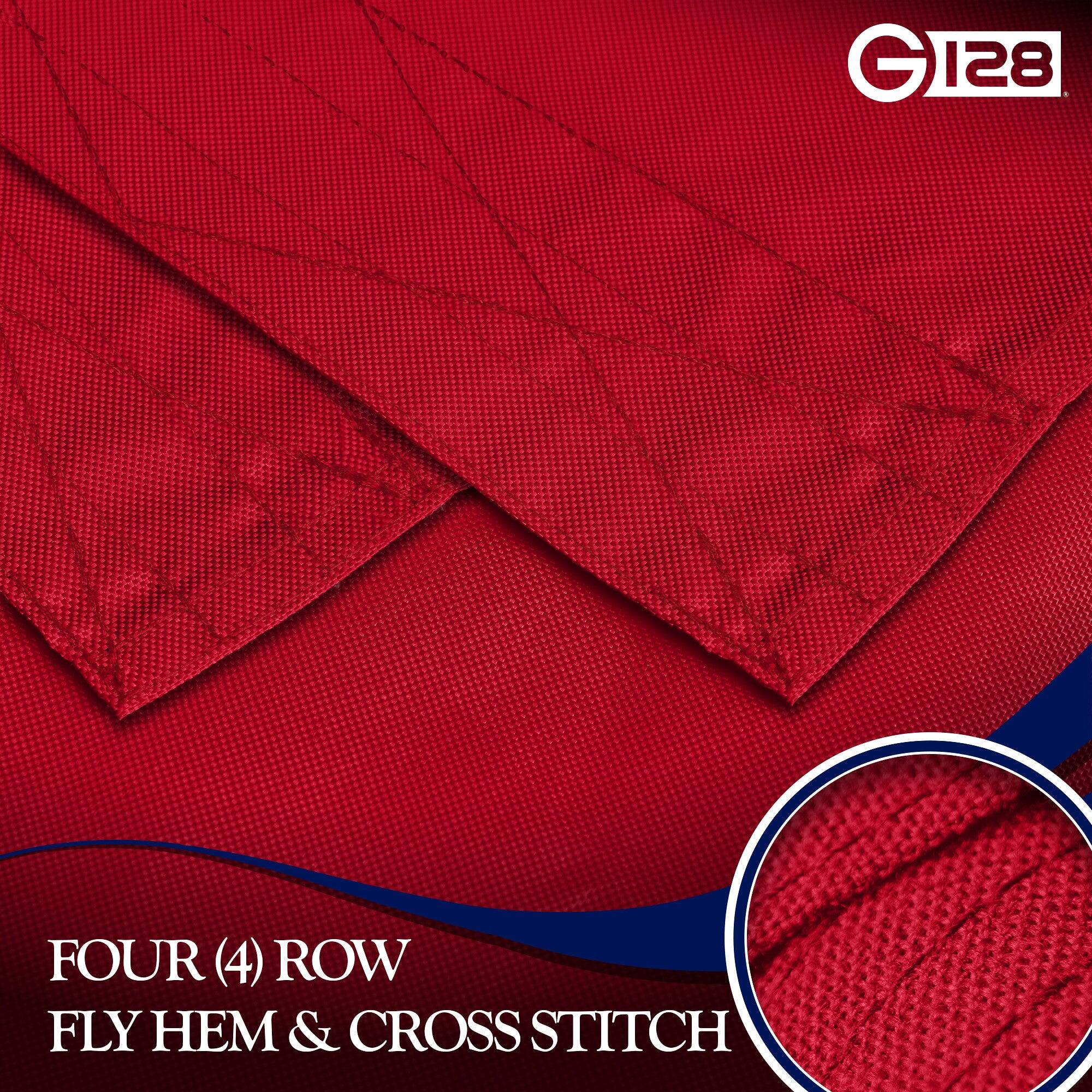 G 128 FOUR (4) ROW FLY HEM & CROSS STITCH