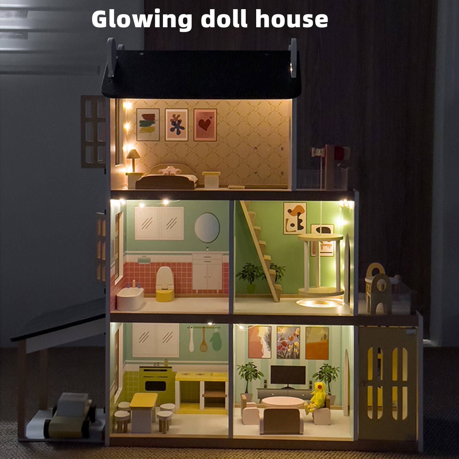 Glowing doll house