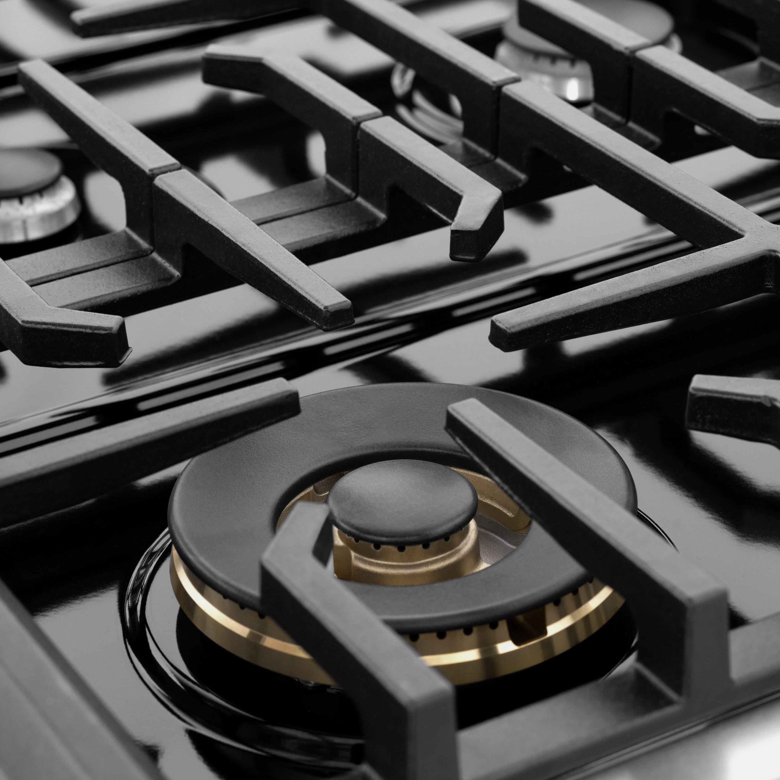 Alt View 14. ZLINE - 48 in. 6.7 cu. ft. Marino Freestanding Double Oven Gas Range with 8 Burner Cooktop and Convection Gas Oven - Stainless Steel.