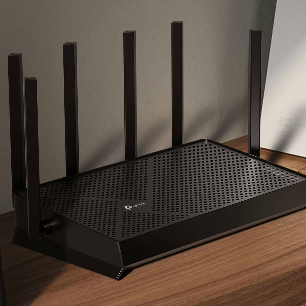 Alt View 9. TP-Link - Archer BE12000 Tri-Band Wi-Fi 7 Router - Black.
