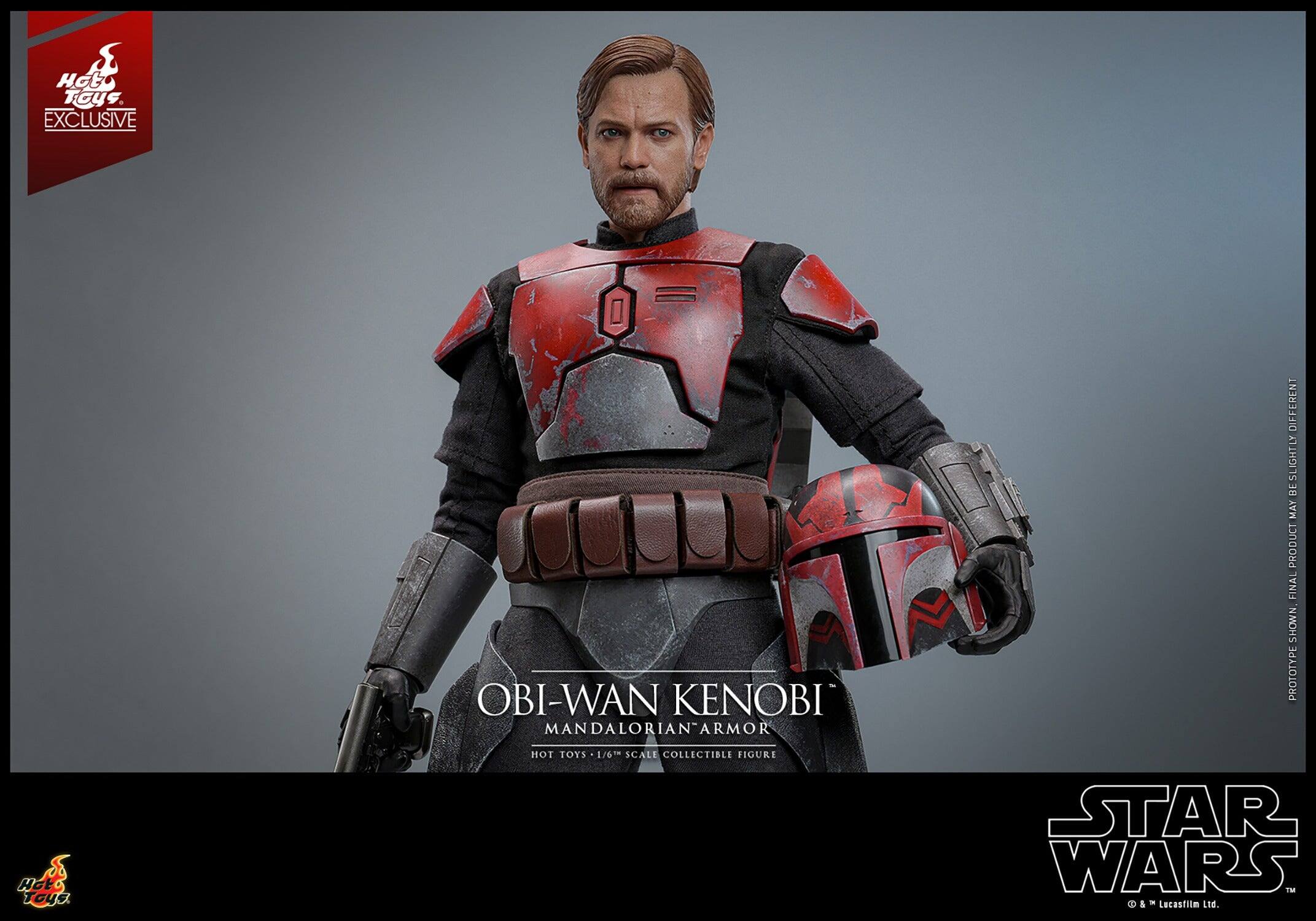 Hot Toys. EXCLUSIVE OBI-WAN KENOBI MANDALORIAN ARMOR DIFFERENT SLIGHTLY DIFFERENT FROM FINAL PRODUCT SHOWN PROTOTYPE. HOT TOYS - 1/6 1/6 SCALE COLLECTIBLE FIGURE STAR WARS IM & - LUCASFILM LTD.