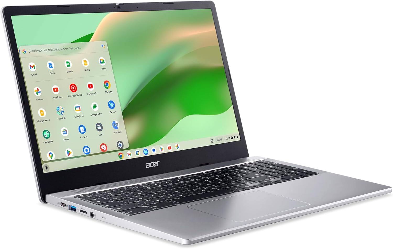 Sure, here is the corrected and grouped text from the image:

---

**Search your files, tabs, apps, settings, help, web...**

- Gmail
- Docs
- Sheets
- Slides
- Meet
- Photos
- YouTube
- YouTube Music
- YouTube TV
- Chrome
- Google Keep
- My stuff
- Google TV
- Google Chat
- Explore
- Calculator
- News
- Cursive
- Scan
- Translate

**Settings Help**

**Web...**

**Your files, tabs, apps, settings, help, web...**

**Gmail Docs Sheets Slides Meet Photos YouTube YouTube Music YouTube TV Chrome My stuff Google Keep News Calculator Google Chat Explore GR Translate**

**Jun 13 13:12:36**

**I M acer**

**- - - - - - - - - - - - - - - - - - - - - - - - - - - - - - - - - - - - - - - - - - - - - - - - - - - - - - - - - - - - - - - - - - - - - - - - - - - - - - - - - - - - - -