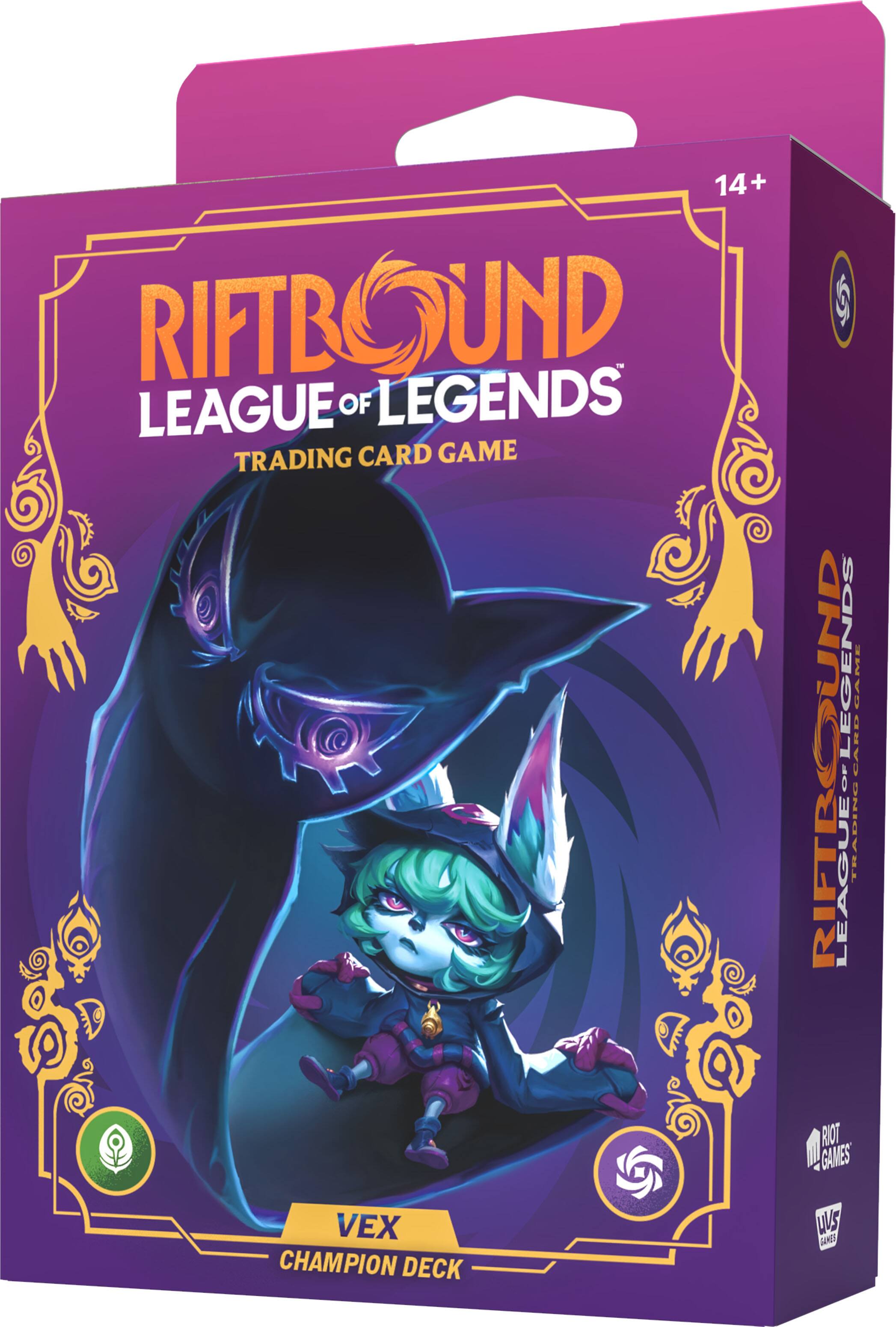 14+ RIFTBOUND LEAGUE OF LEGENDS TRADING CARD GAME  
RIFTBOUND LEAGUE OF LEGENDS CARD GAME  
VEX CHAMPION DECK