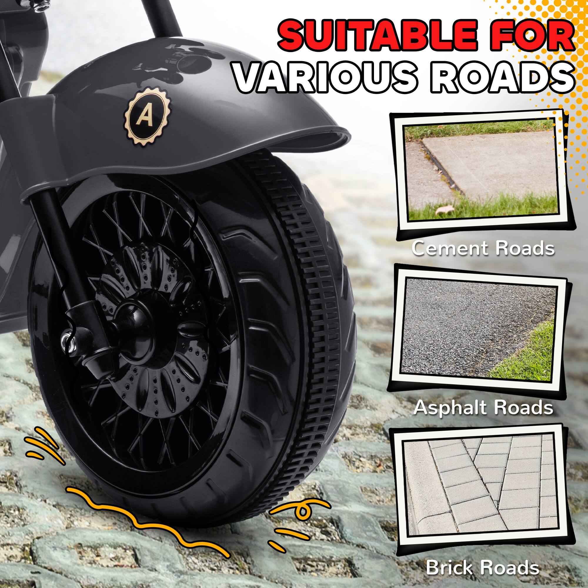 SUITABLE FOR VARIOUS ROADS

Cement Roads  
Asphalt Roads  
Brick Roads