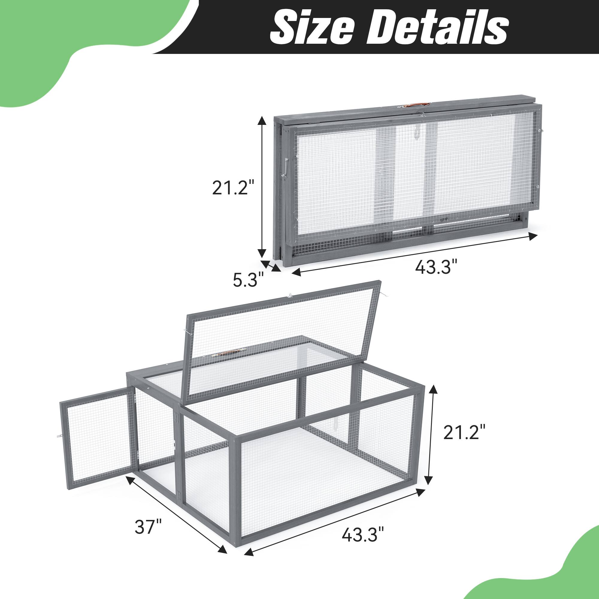Size Details  
21.2" x 5.3" x 43.3"  
37" x 43.3" x 21.2"