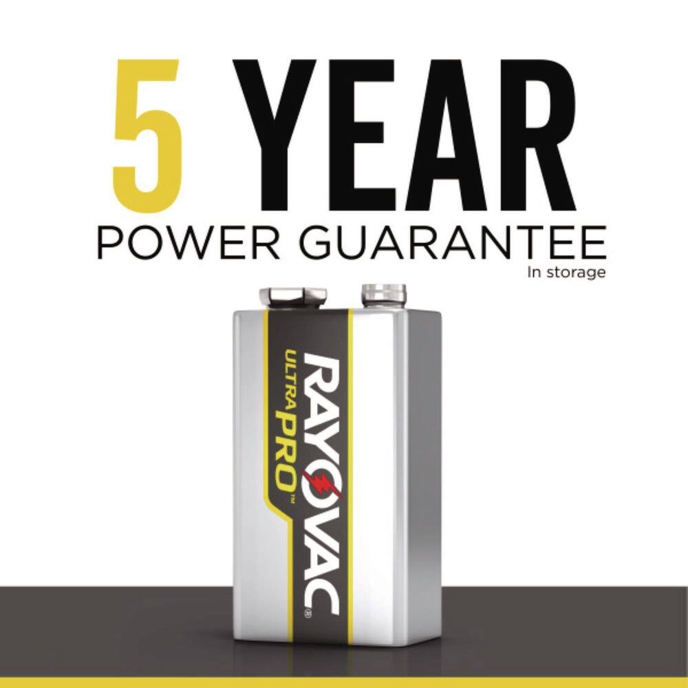 5 YEAR  
POWER GUARANTEE  
In storage  

ULTRA PRO  
RAYOVAC