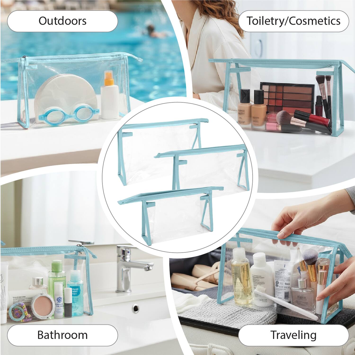 Outdoors  
Toiletry/Cosmetics  
Bathroom  
Traveling